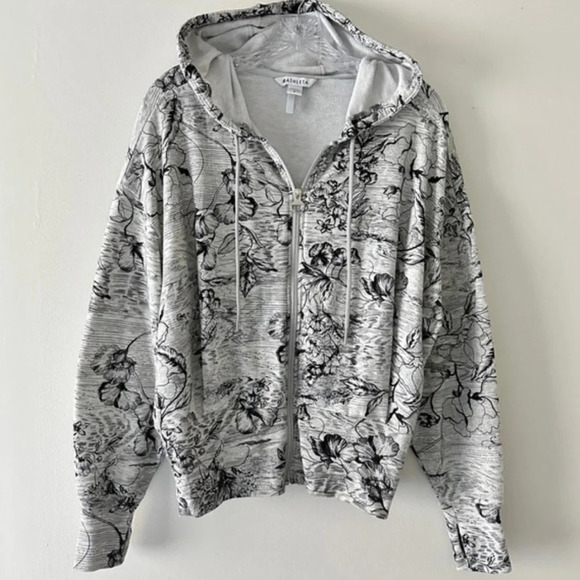 Athleta Balance Full Zip Hooded Sweatshirt in Eden Floral - Picture 1 of 4